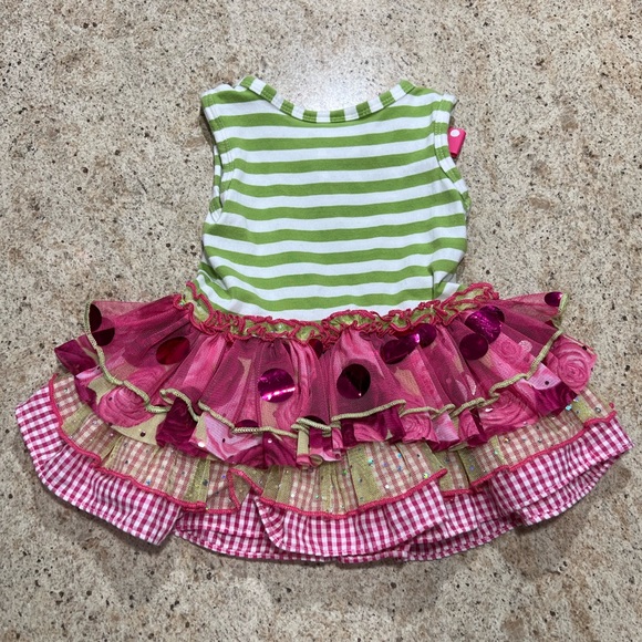 Bonnie Baby Tutu Party Dress - Pink and Green - 3-6 Month - Picture 4 of 10